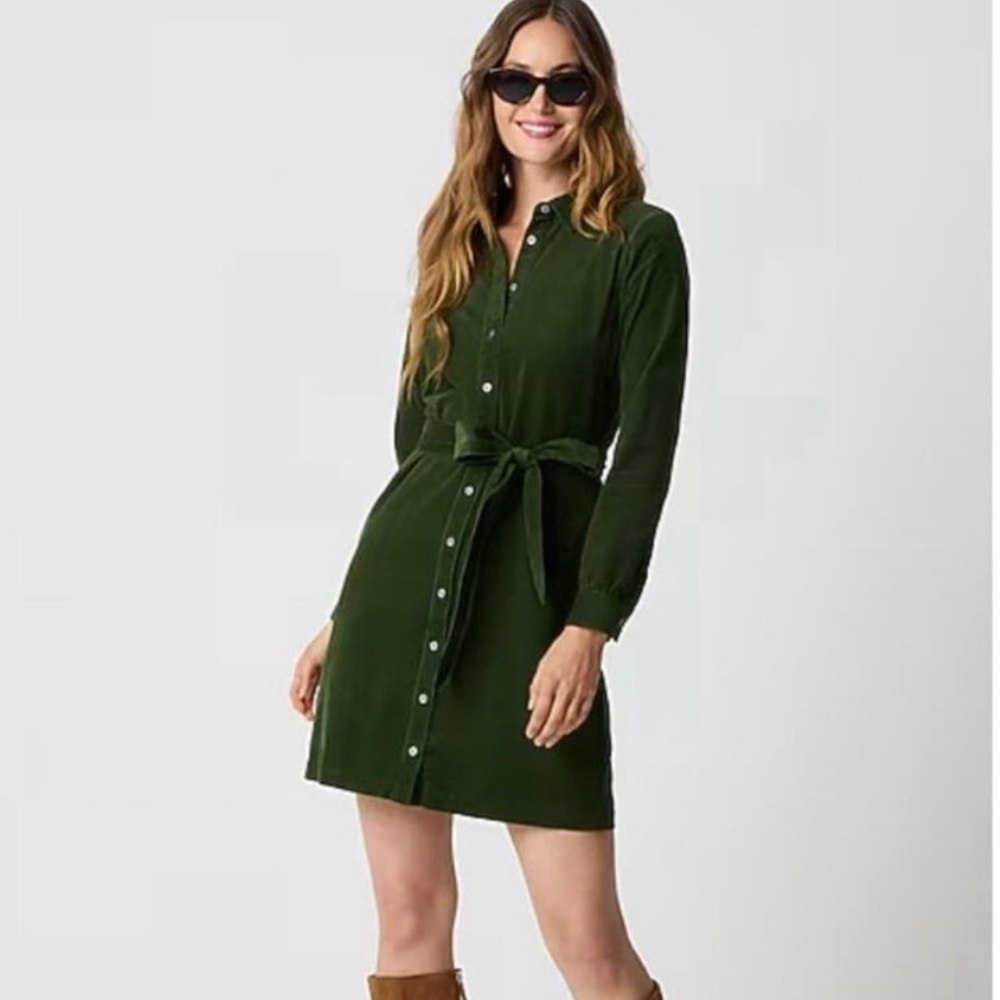 J Crew Olive Green Women's Belted Jacket. Brand new with tags!!